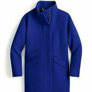 J Crew Nello Gori Italian Stadium Cloth Coat Blue